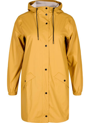 Sadetakki hupulla ja nappikiinnityksellä, Spruce Yellow, Packshot image number 0