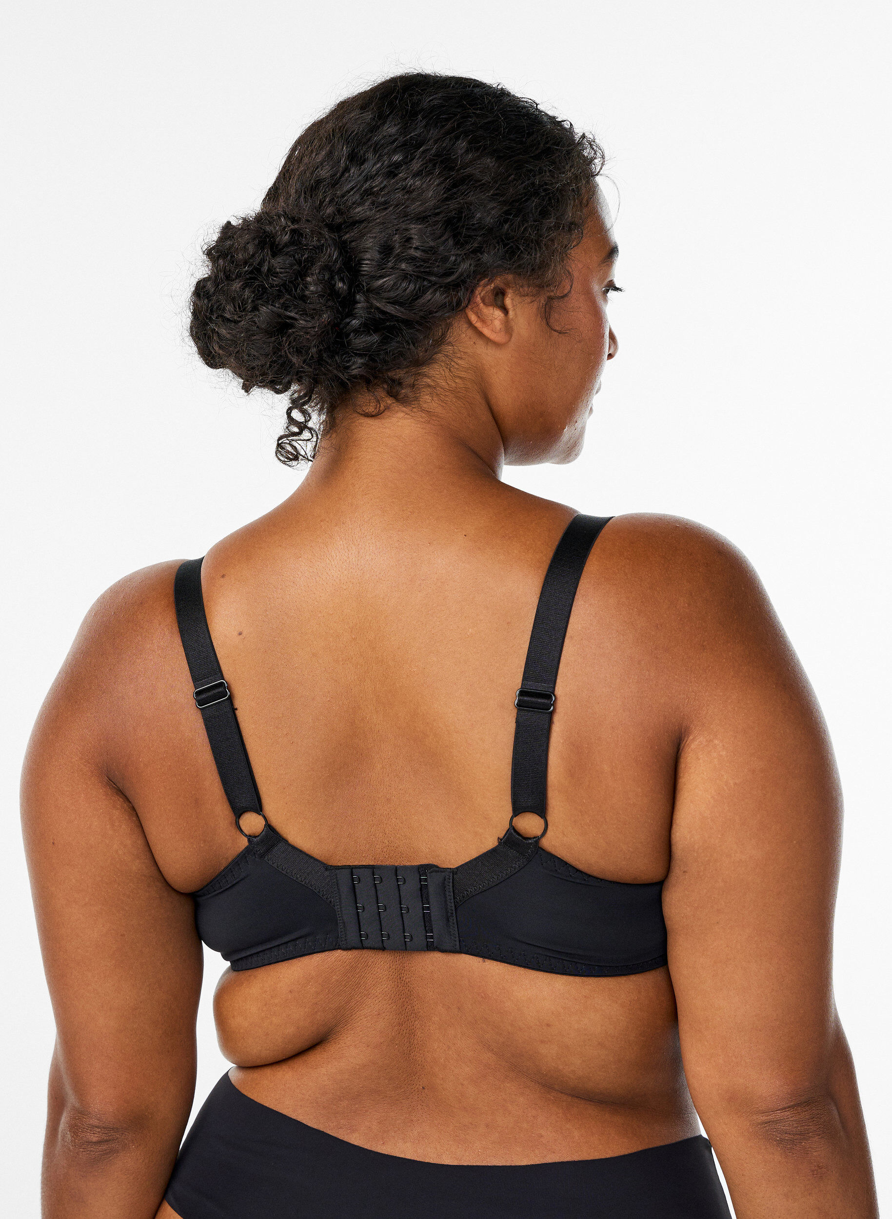 Zizzi Topatut pitsirintaliivit kaaritukien kera, Musta, Model image number 2