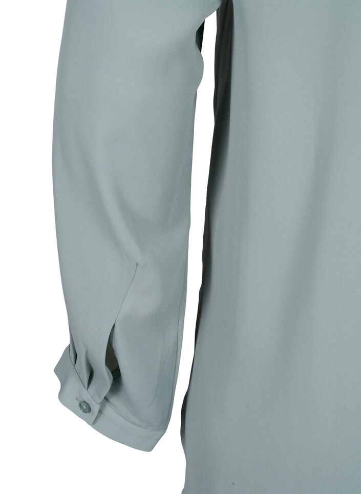 Yksivärinen paita v-pääntiellä, Chinois Green, Packshot image number 4