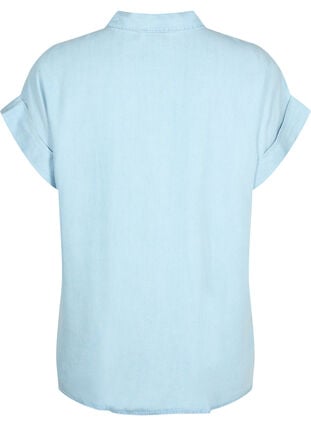 Lyhythihainen paita lyocell-kuidusta (TENCEL™), Light blue denim, Packshot image number 1