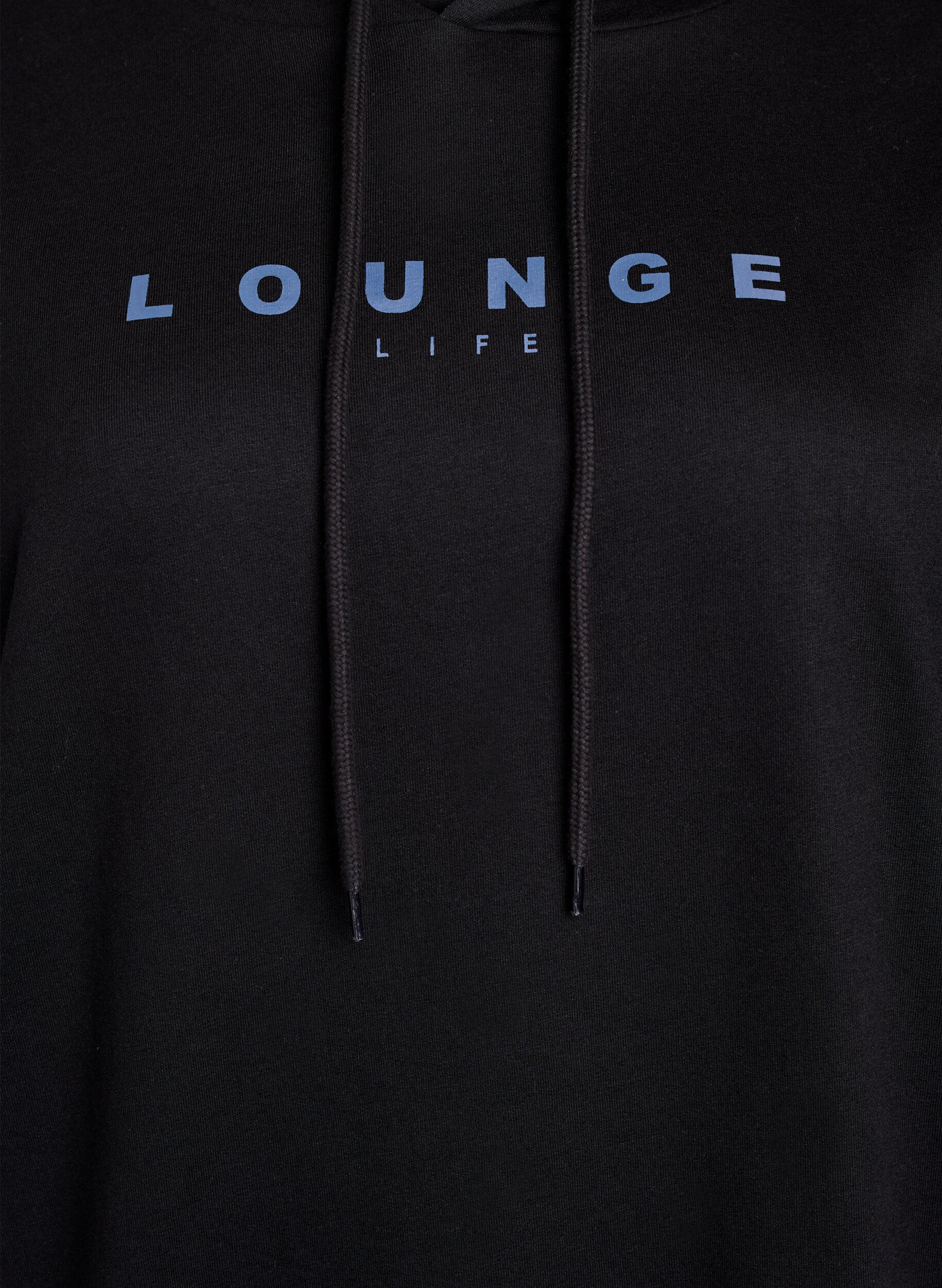 Zizzi Huppari painatuksella, Musta, Packshot image number 2