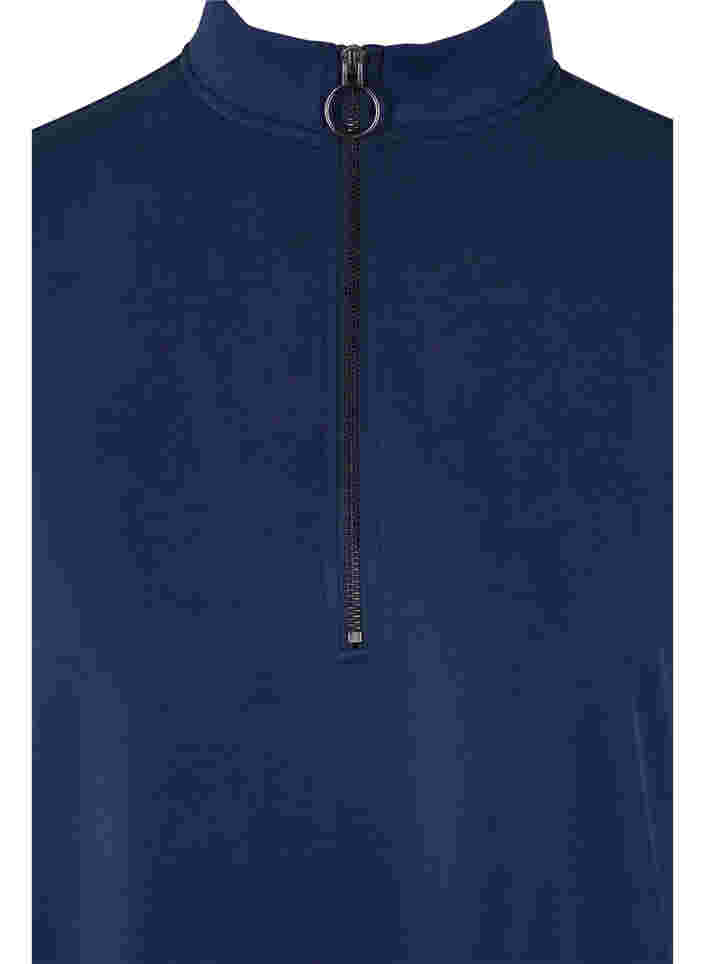 Svetaritunika korkealla kauluksella ja vetoketjulla, Medieval Blue, Packshot image number 2