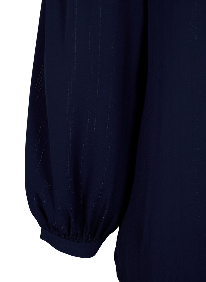 Pusero, jossa on hopeakimalletta, Sininen, Packshot image number 3