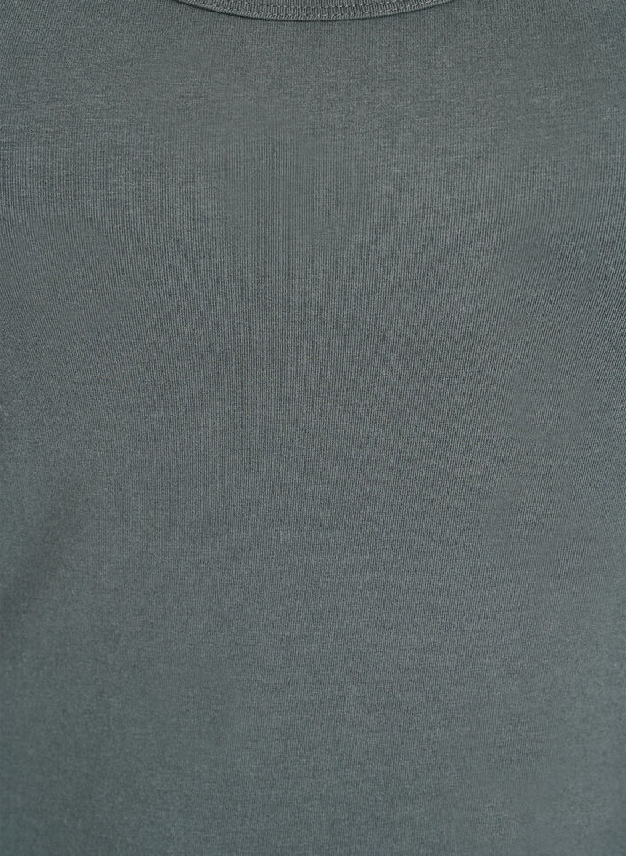 Yksivärinen perus paita puuvillasta, Vihreä, Packshot image number 2