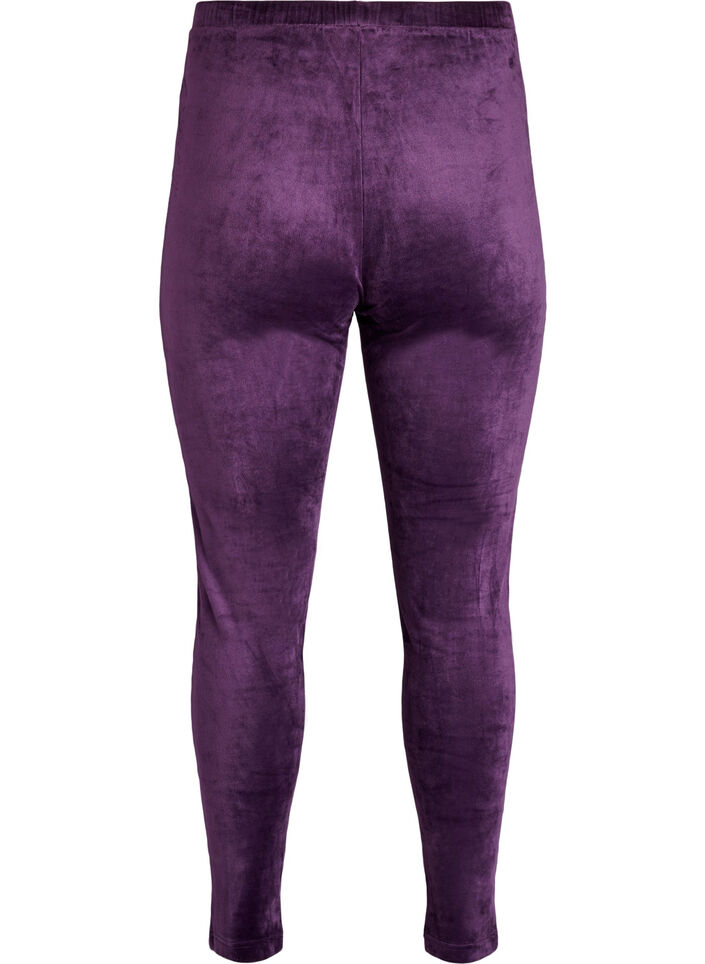 Tiukat veluurileggingsit, Violetti, Packshot image number 1