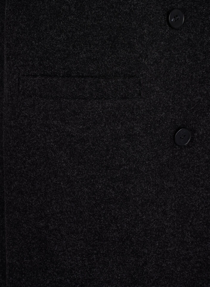 Pitkä, villaiselta näyttävä liivi, Dark Grey Melange, Packshot image number 3