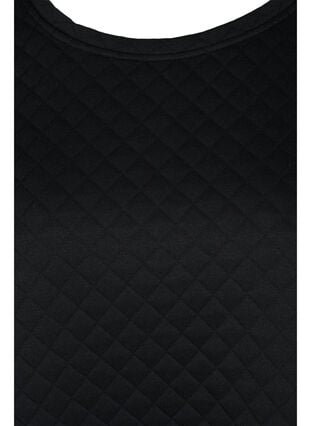 Mekko 3/4-hihoilla ja tekstuurikuviolla, Black, Packshot image number 2