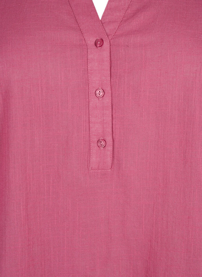 Puuvillainen paitapusero V-kaula-aukolla, Malaga, Packshot image number 2