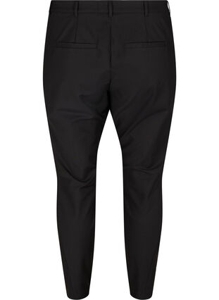 Klassiset nilkkapituiset housut korkealla vyötäröllä, Black, Packshot image number 1