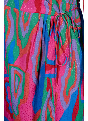 Pitkähihainen kietaisumekko kuosilla, Colorfull Art Print, Packshot image number 3