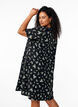 Lyhythihainen mekko V-p&auml;&auml;ntiell&auml;, Musta, Model image number 2