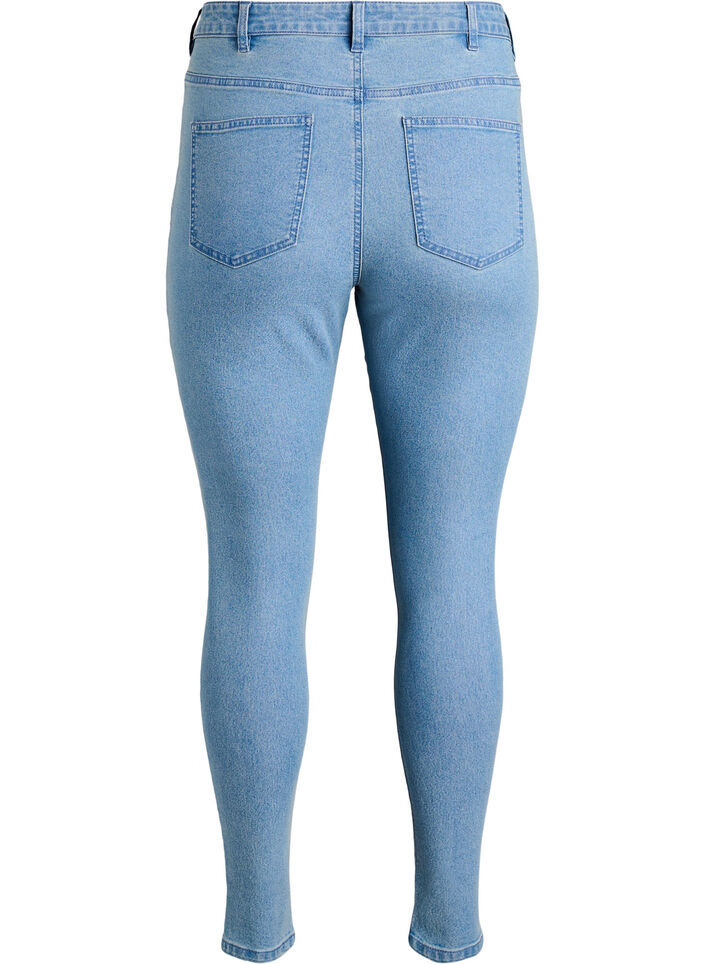 Amy korkea vy&ouml;t&auml;r&ouml;iset super slim fit -farkut, Sininen, Packshot image number 1