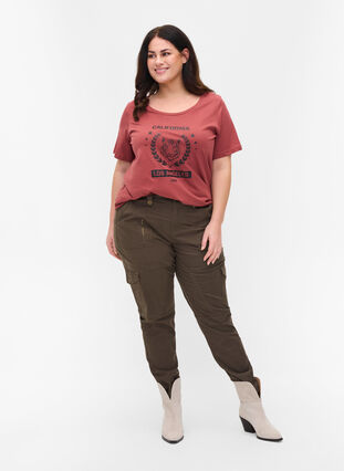 Puuvillainen t-paita painatuksella, Apple Butter CALI, Model image number 2