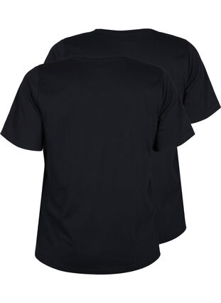 FLASH - 2 kpl t-paitoja v--pääntiellä, Black/Black, Packshot image number 1