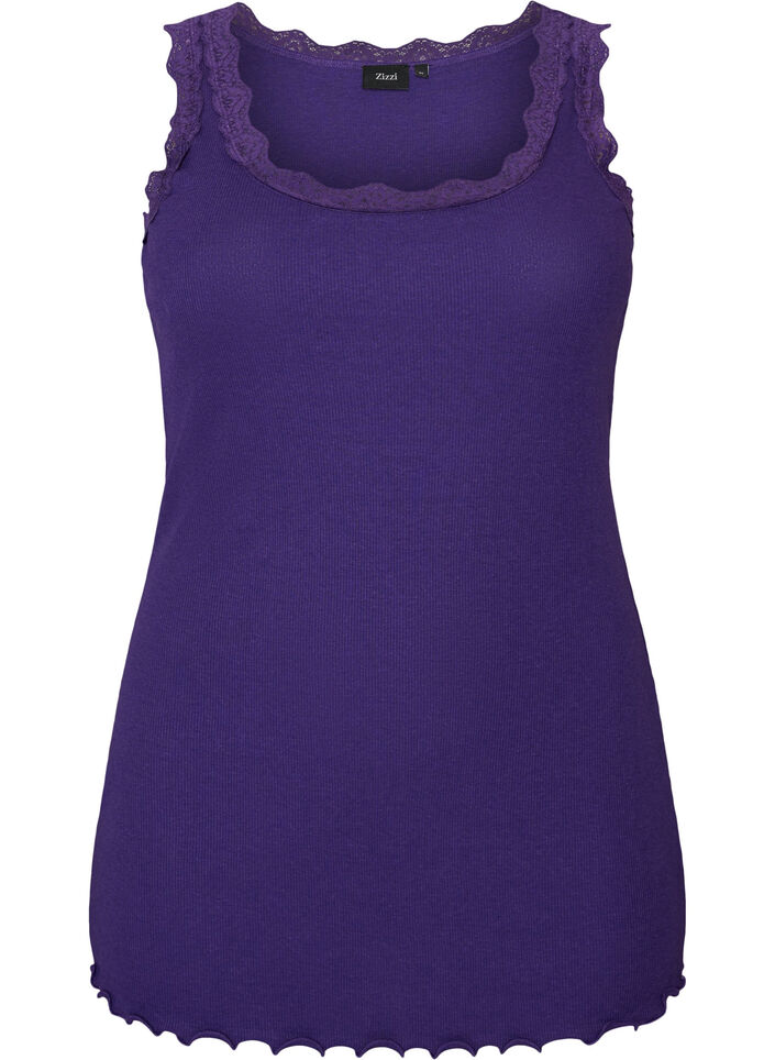 Toppi pitsireunalla, Violetti, Packshot image number 0