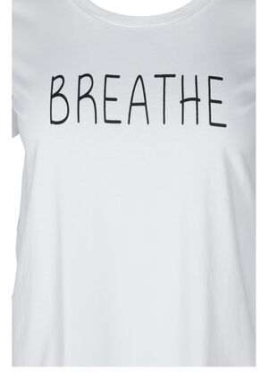 T-paita printillä, Br White BREATHE, Packshot image number 2