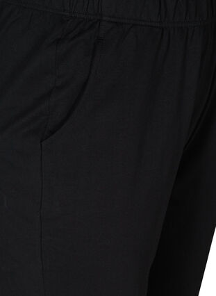 Löysät housut puuvillasta, Black, Packshot image number 3