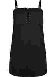 Vartaloamyötäilevä mekko kiristysnauhalla, Black