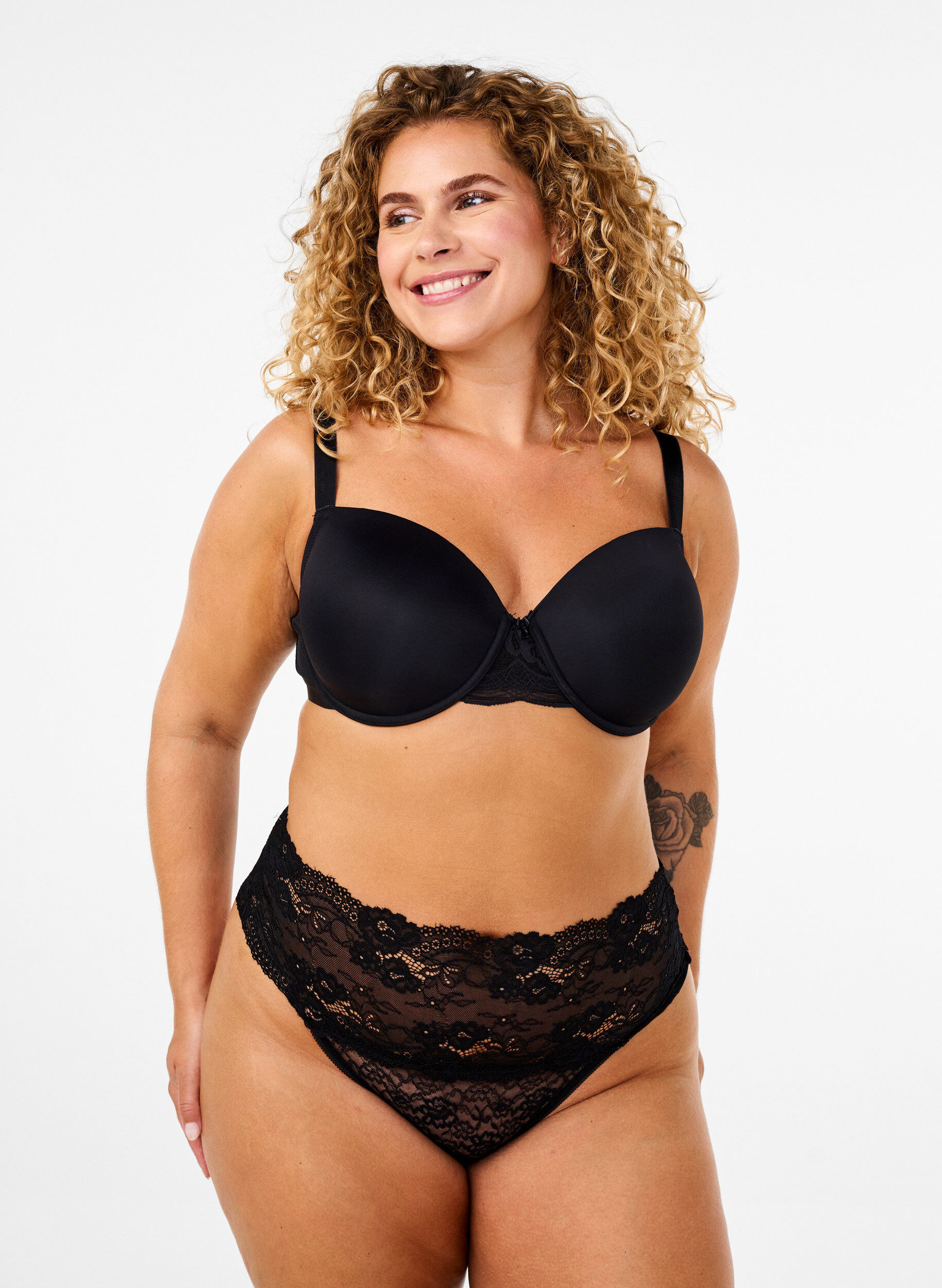 Stringialushousut 2-pack, Musta, Model