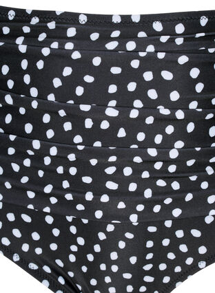 Ekstrakorkeavyötäröinen bikinialaosa kuosilla, Black White Dot, Packshot image number 2