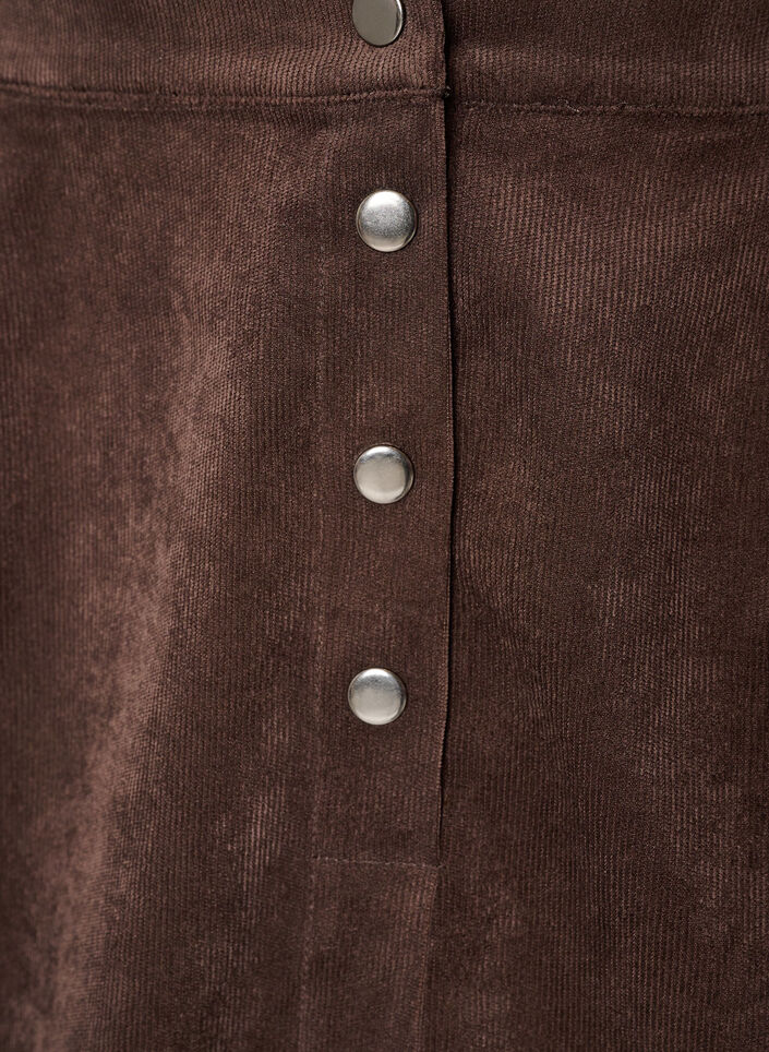 Lyhyt vakosamettihame neppareilla, Ruskea, Packshot image number 2