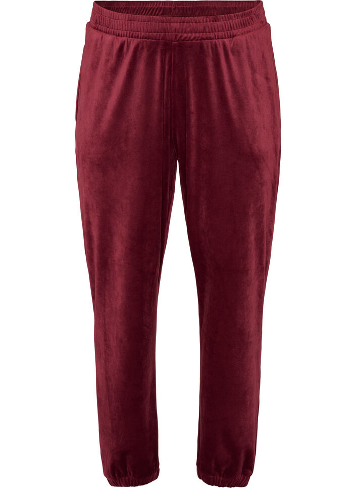 Rennot velourhousut, Punainen, Packshot image number 0