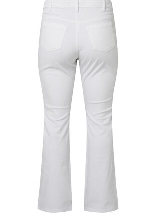 Korkeavyötäröiset Ellen bootcut-farkut, White, Packshot image number 1