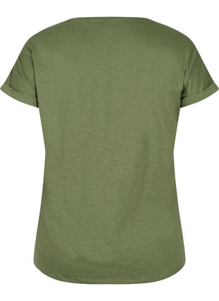 Ekologisesta puuvillasta valmistettu t-paita painatuksella, Four Leaf CloverText, Packshot image number 1