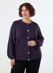 Neuletakki pehme&auml;st&auml; neuleesta kullanv&auml;risill&auml; napeilla, Violetti, Model image number 0