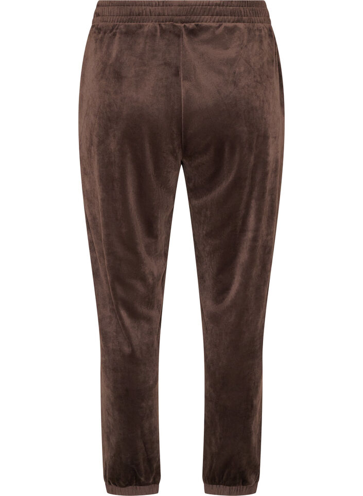 Rennot velourhousut, Ruskea, Packshot image number 1