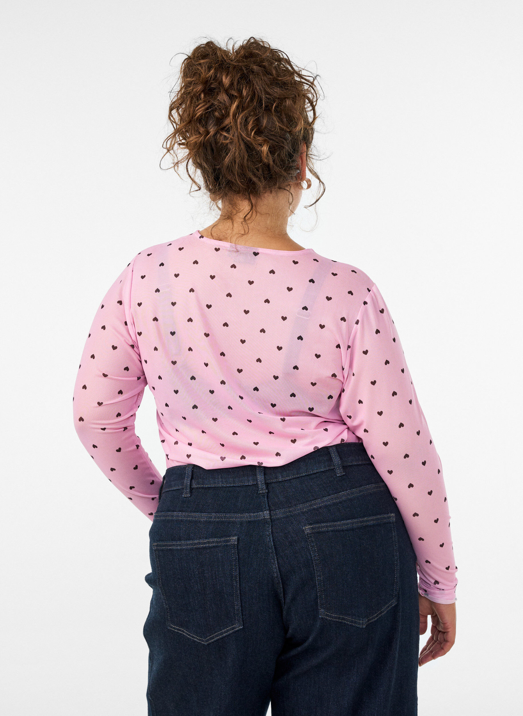 ZizziMesh-pusero printill&auml;, Vaaleanpunainen, Model image number 2