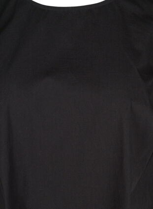 Puuvillatunika 2/4-hihoilla, Black, Packshot image number 2