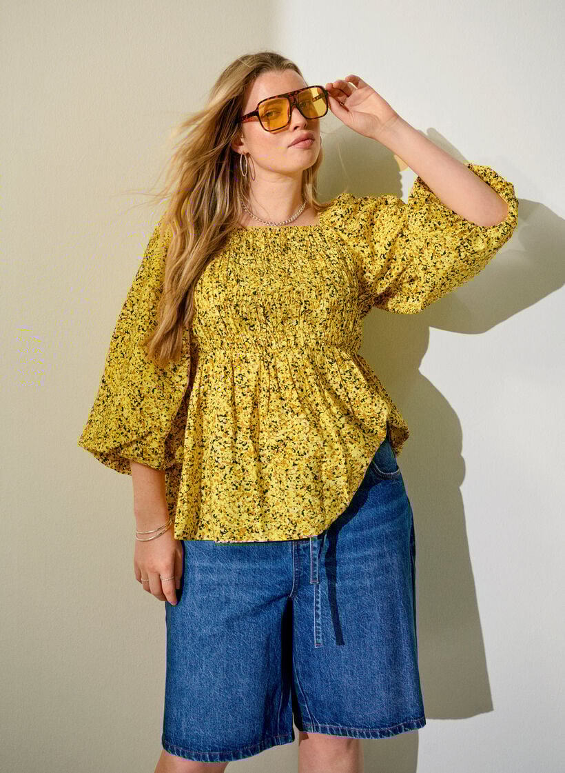 Slim fit -denimshortsit solmittavalla vy&ouml;ll&auml;, Sininen, Image