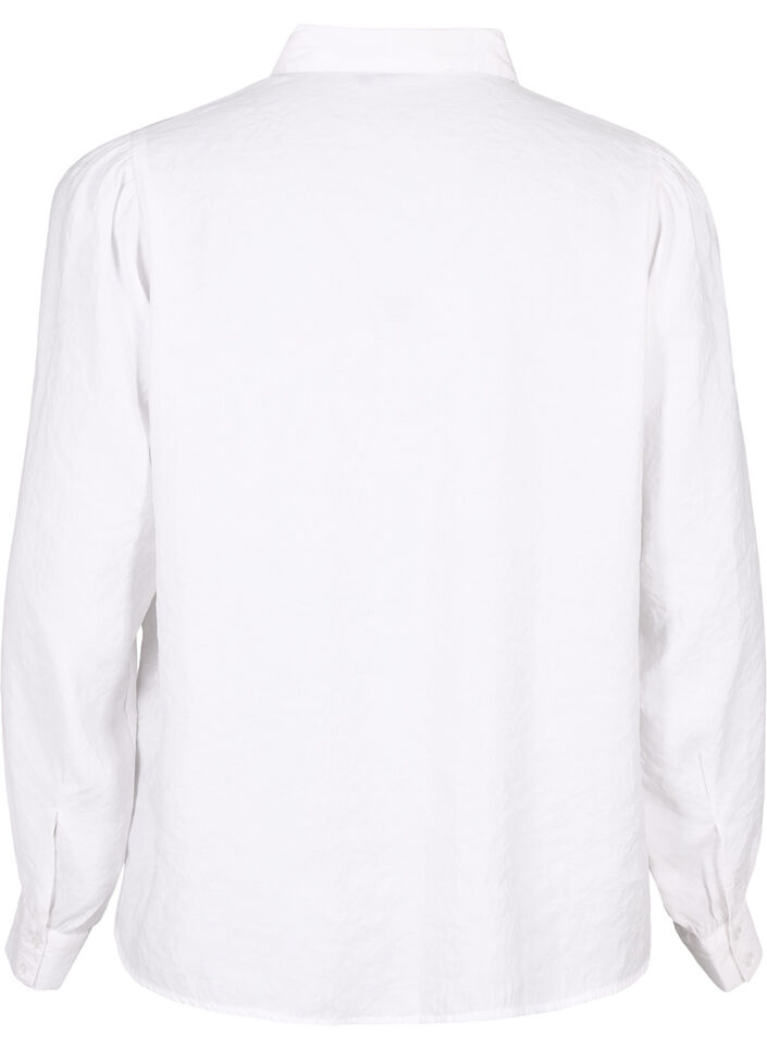 Pitkähihainen paita Tencel ™-modaalia, Bright White, Packshot image number 1