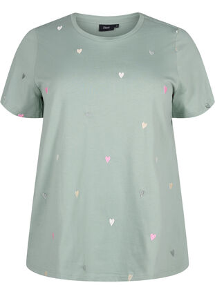 Luomupuuvillasta valmistettu T-paita sydämillä, Chinois G. Love Emb., Packshot image number 0