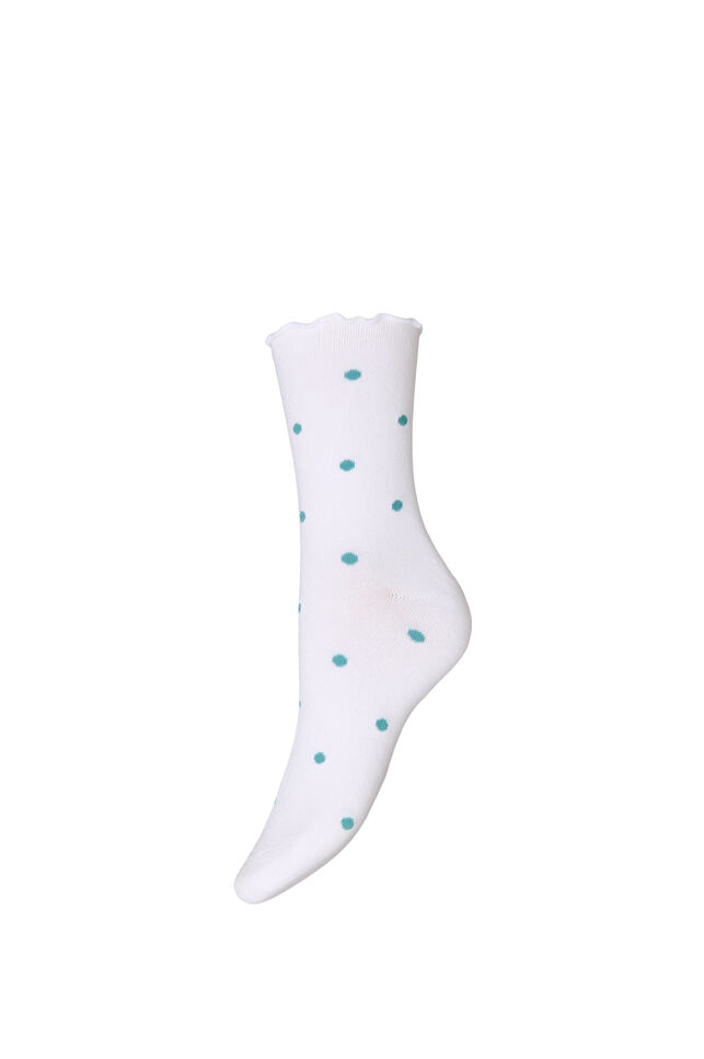 Puuvillasukat kuvioilla, Valkoinen, Packshot image number 0