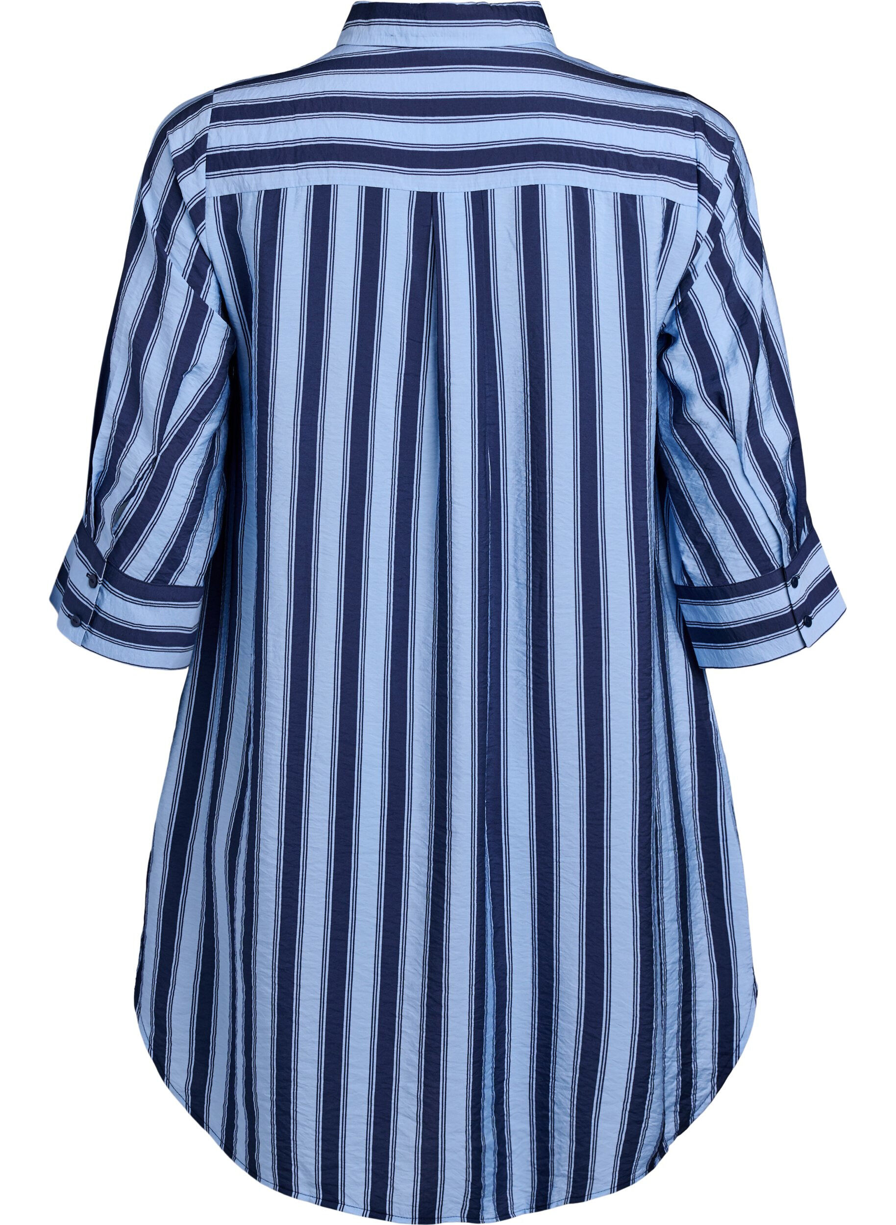 ZizziLyhyt mekko kauluksella ja rintataskulla, Sininen, Packshot image number 1
