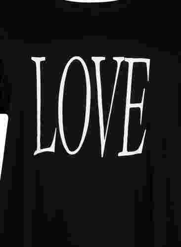 Oversize t-paita printillä, Black W. Love, Packshot image number 2