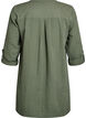 Puuvillamusliinitunika brodeeratulla pitsill&auml;, Vihre&auml;, Packshot image number 1