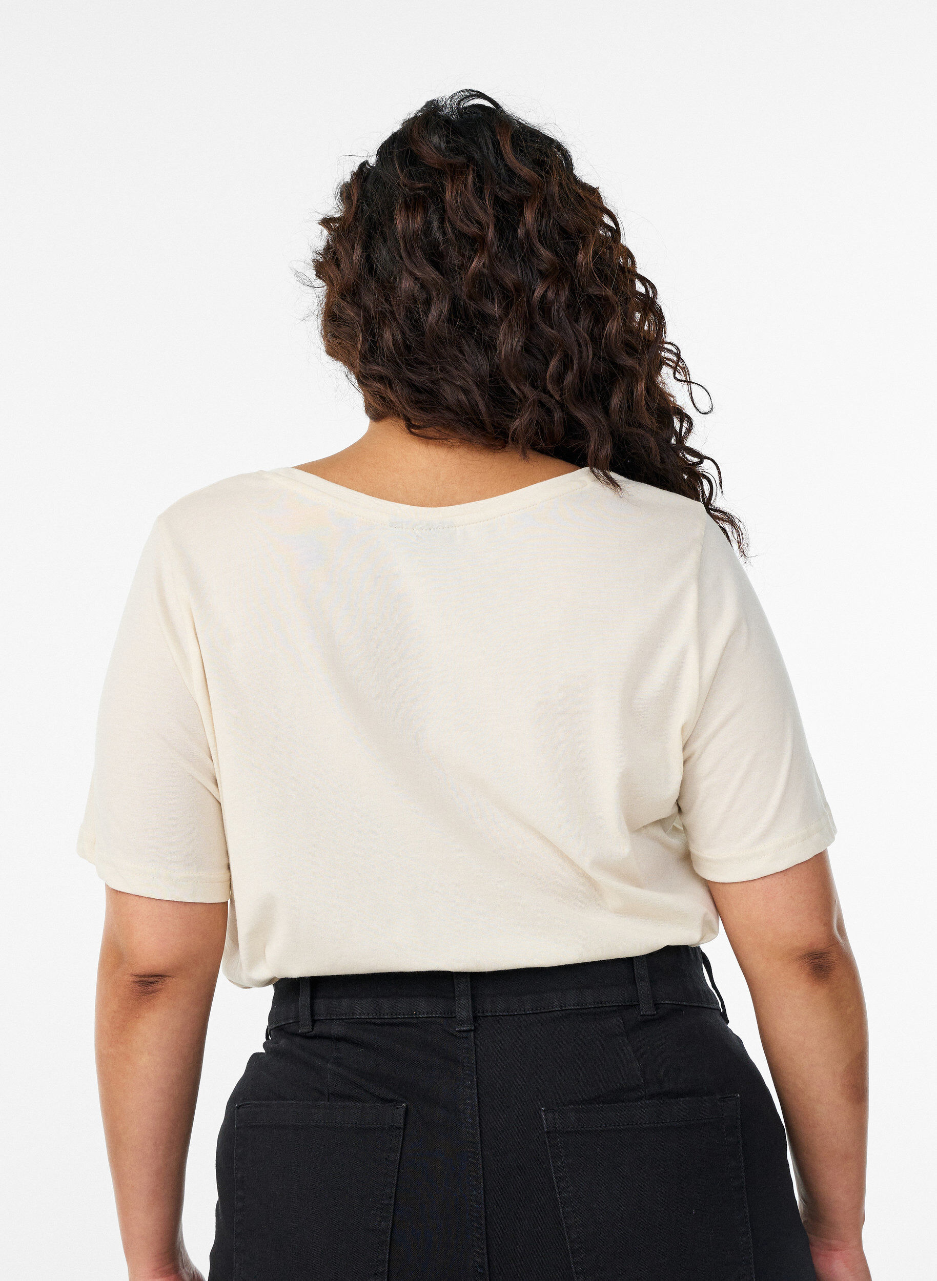 ZizziT-paita printill&auml;, Vanilja, Model image number 2