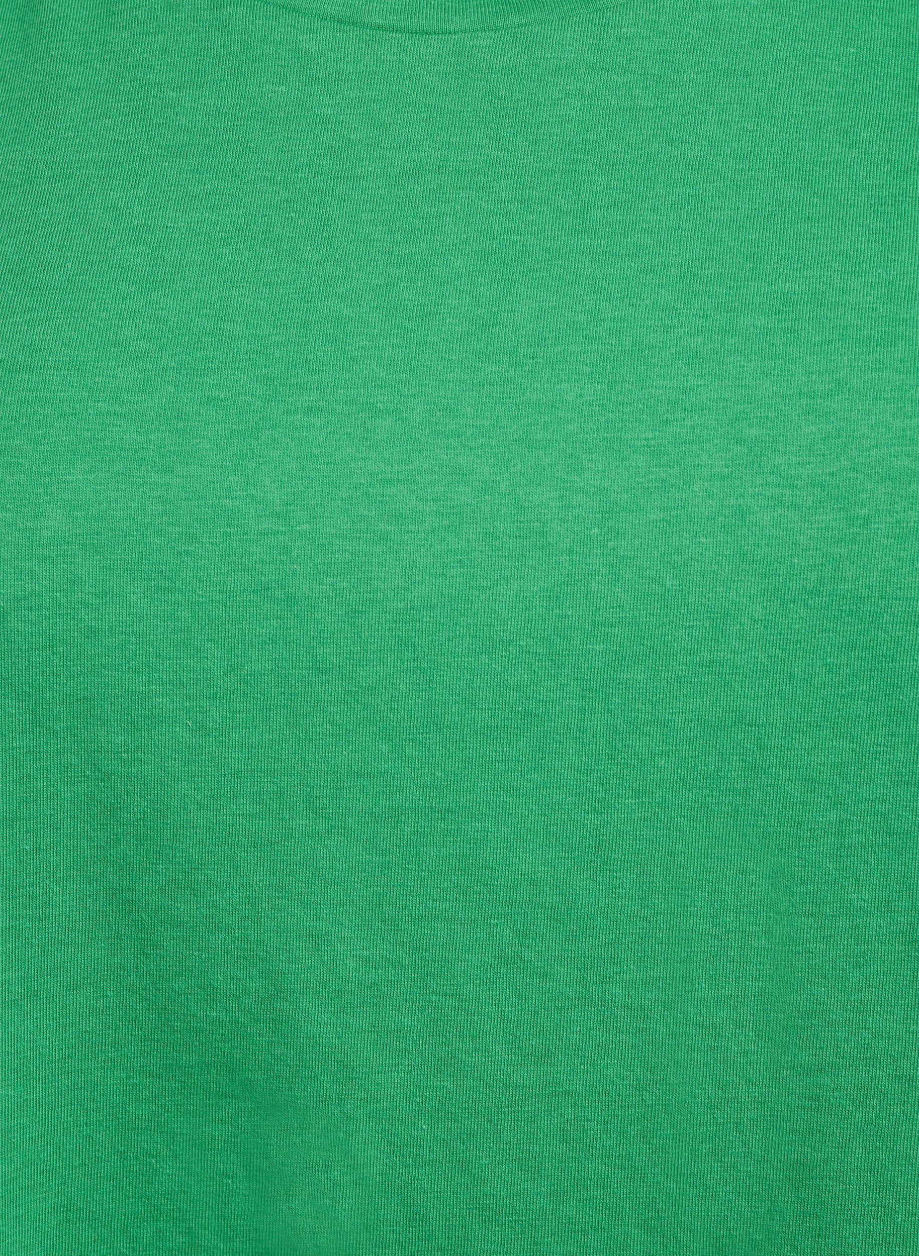 ZizziLyhythihainen puuvillasekoitteinen T-paita, Vihre&auml;, Packshot image number 2