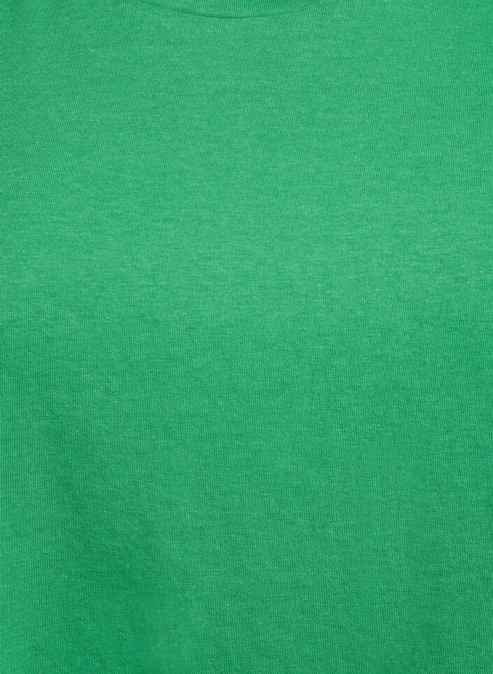 Lyhythihainen puuvillasekoitteinen T-paita, Vihre&auml;, Packshot image number 2