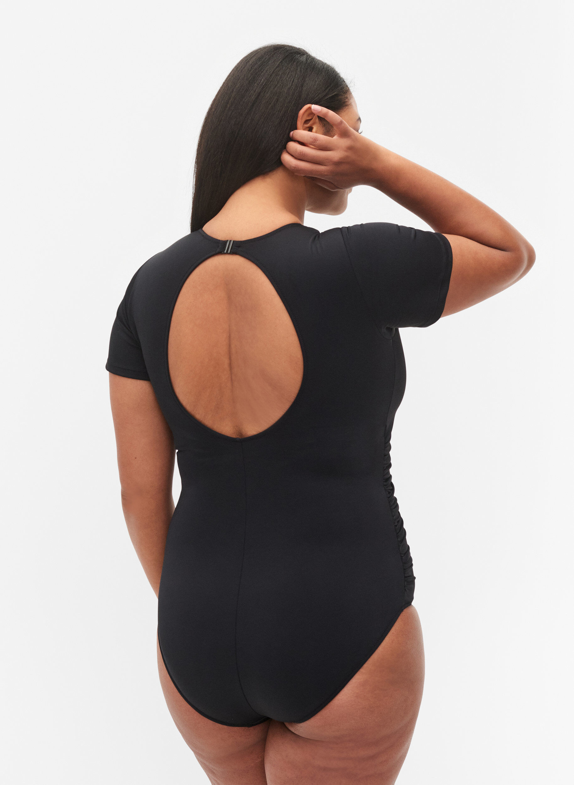 Zizzi Lyhythihainen uimapuku, Black, Model image number 1