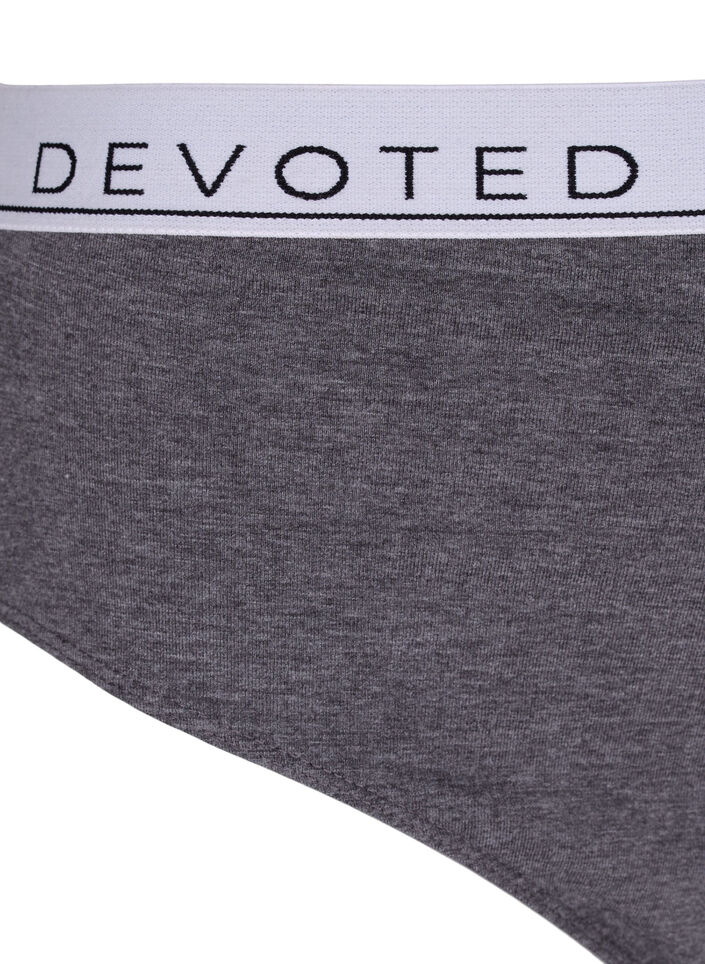 Meleeratut alushousut normaalilla vyötäröllä, Harmaa, Packshot image number 2