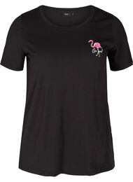 T-paita printillä, Black Flamingo