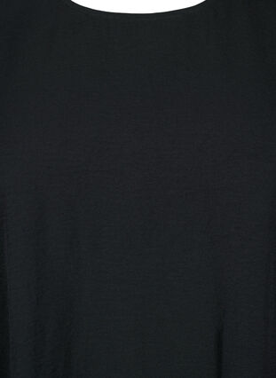Lyhyt-hihainen pusero olkapäillä olevilla kiristyksillä, Black, Packshot image number 2
