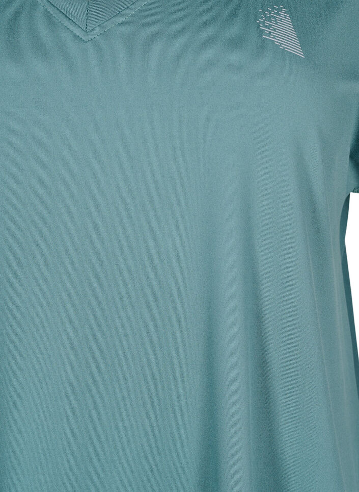 Löysä treenipaita v-kaula-aukolla, Vihreä, Packshot image number 2