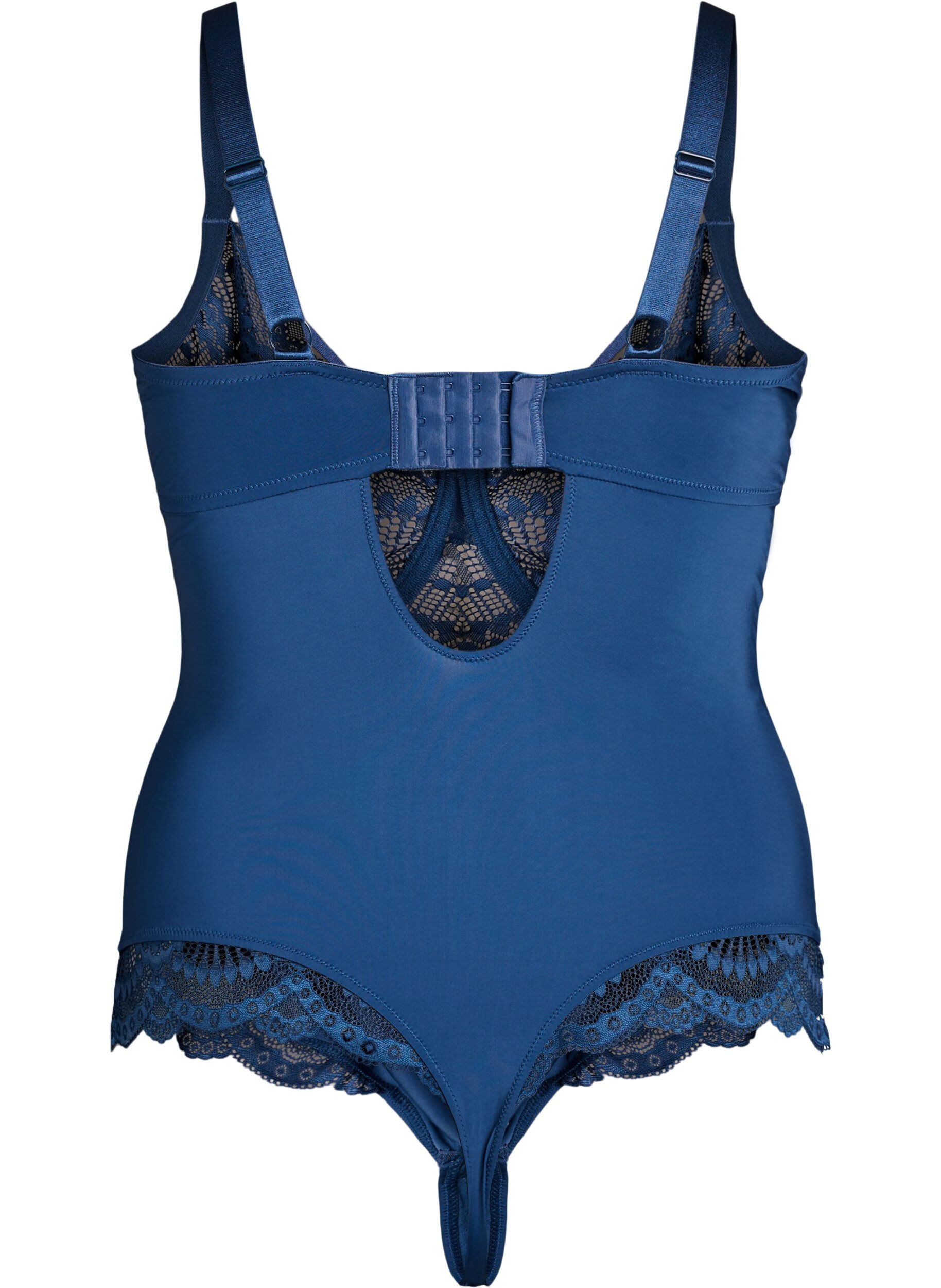ZizziKaarituelliset pitsibodyt remmiyksityiskohdilla, Sininen, Packshot image number 1