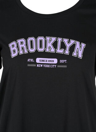 Puuvillainen t-paita painatuksella, Black Brooklyn, Packshot image number 2
