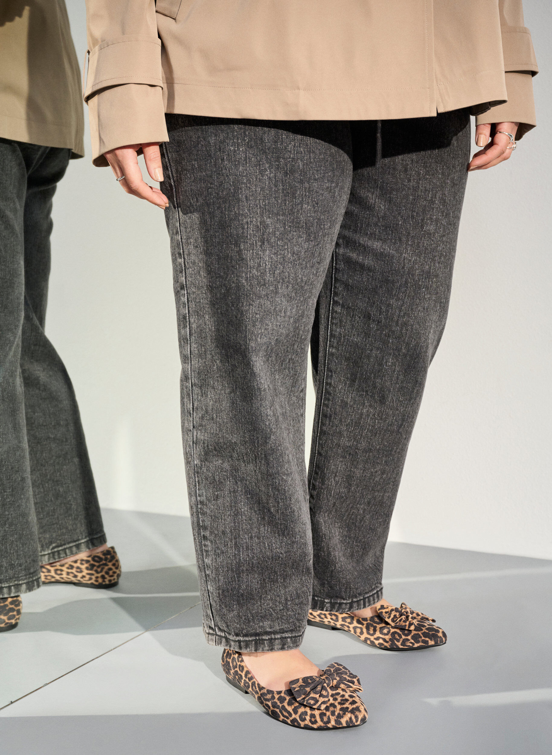 Zizzi Leve&auml;lestiset - Ballerina-avokkaat rusetilla, Ruskea, Image image number 0